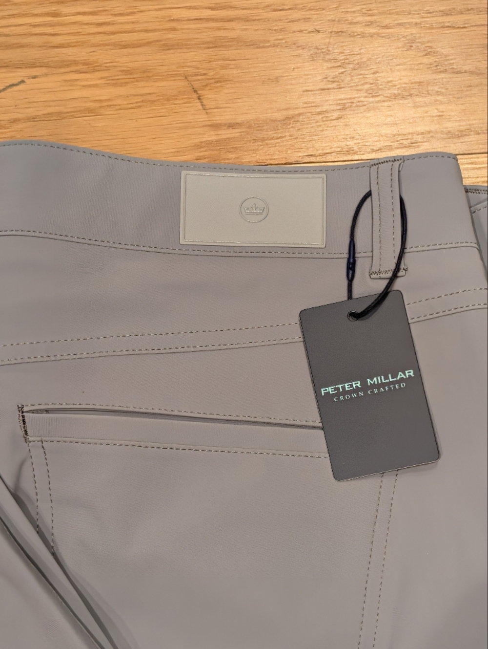 Peter Millar Crown Crafted Performance Pants Gray 36x32 5-Pocket Stretch NWT - Picture 3 of 8